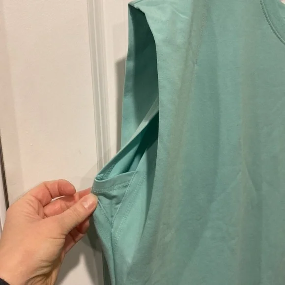 A New Day Sleeveless Tee Shirt Dress NWT Teal - Picture 7 of 11